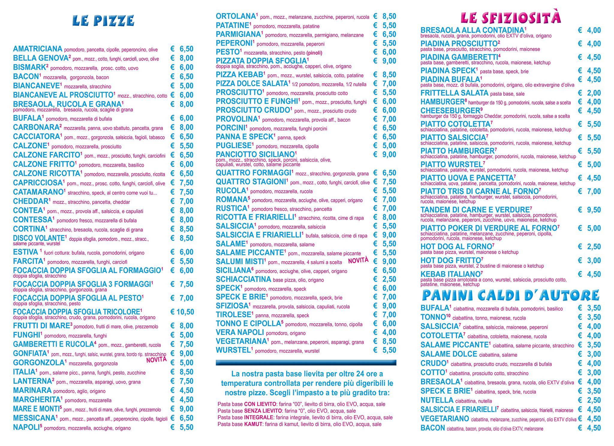 Menu di Lo Spuntino 3 