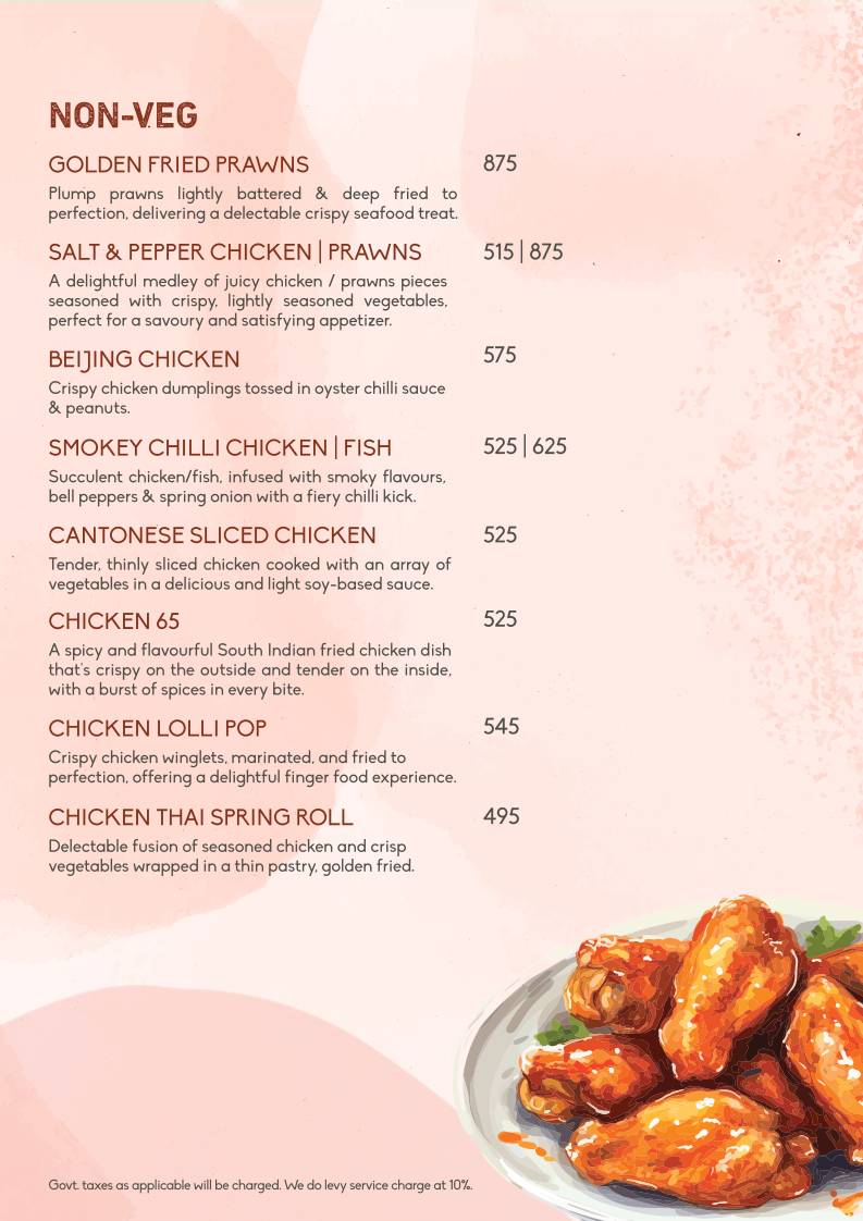 Lord Of The Drinks menu