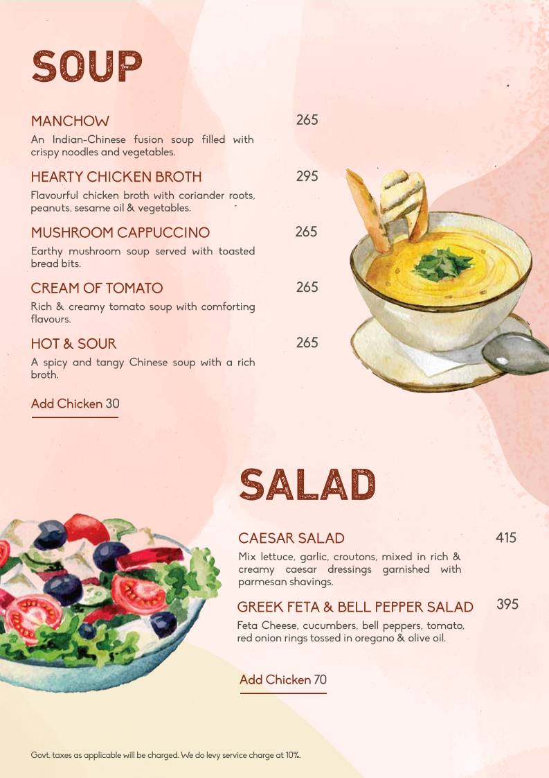 Lord Of The Drinks menu