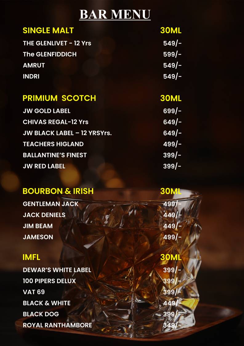 Lounge 21 Indore menu