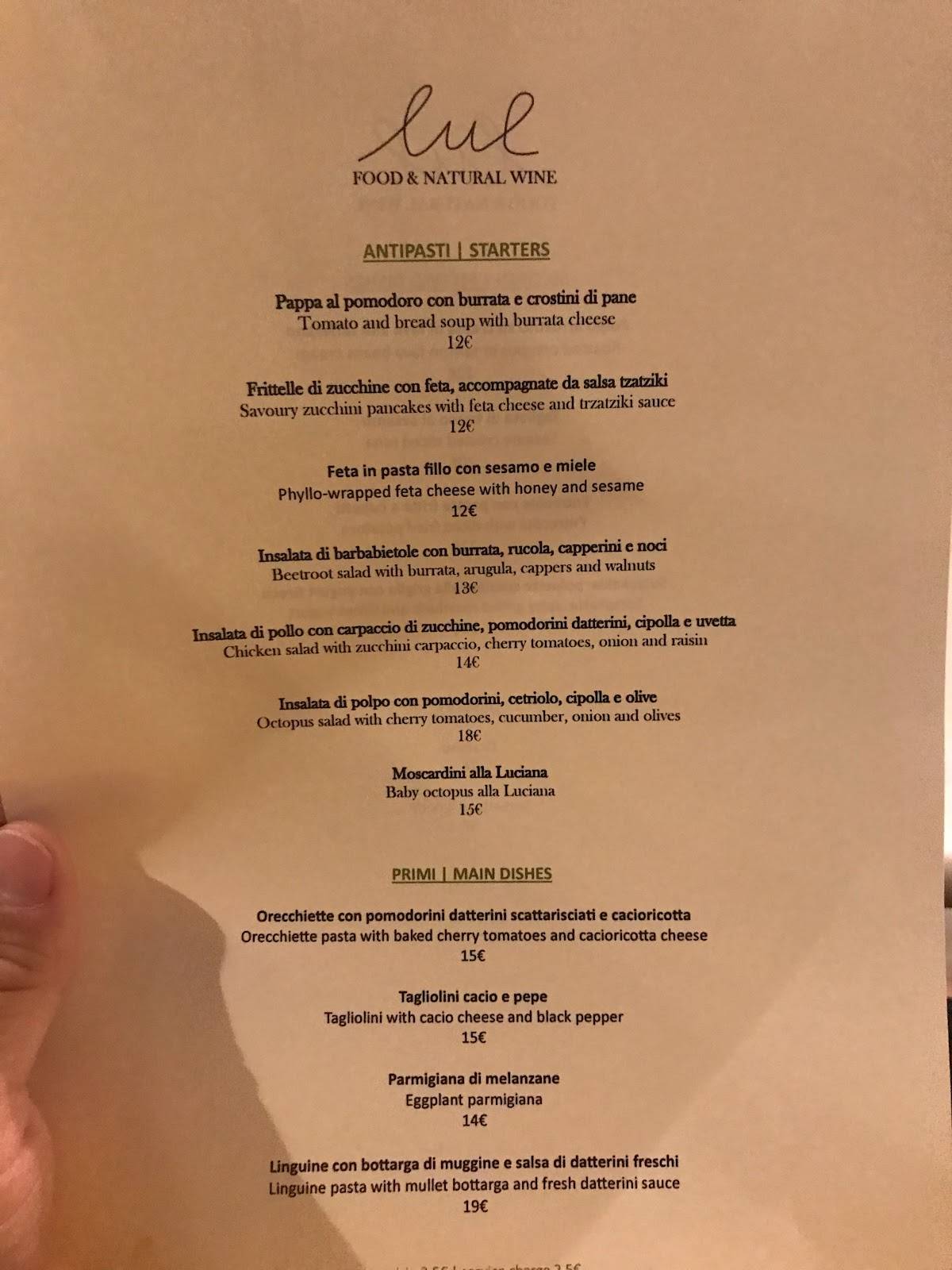 Menu di LuL 