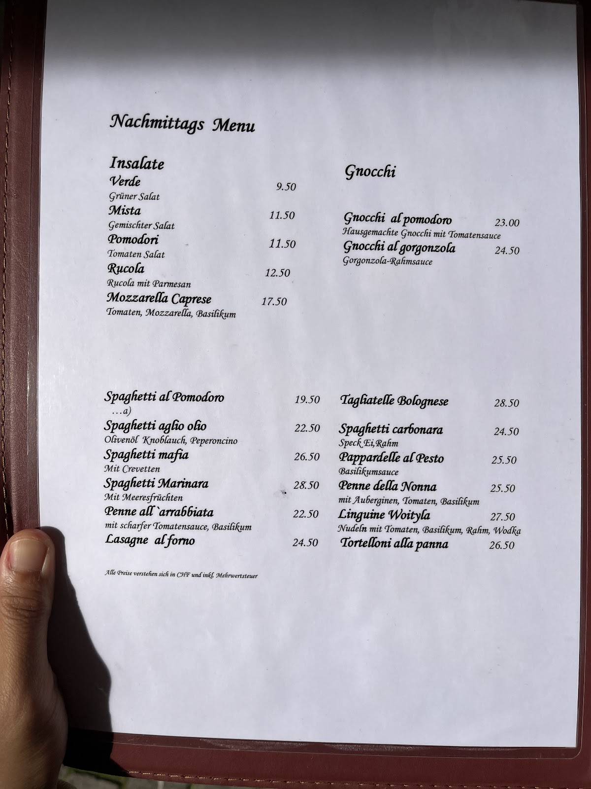 Menu di Einhorn 