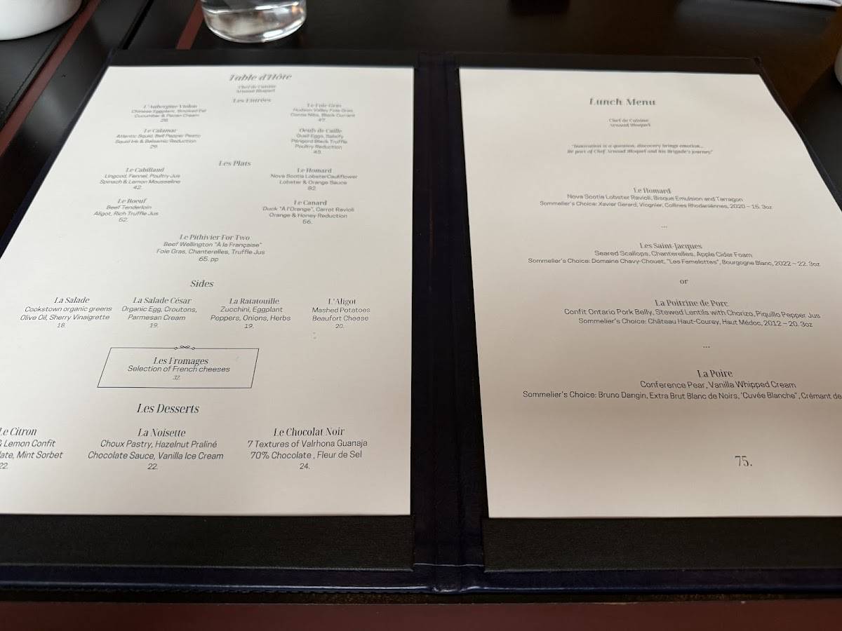 Menu de Lucie
