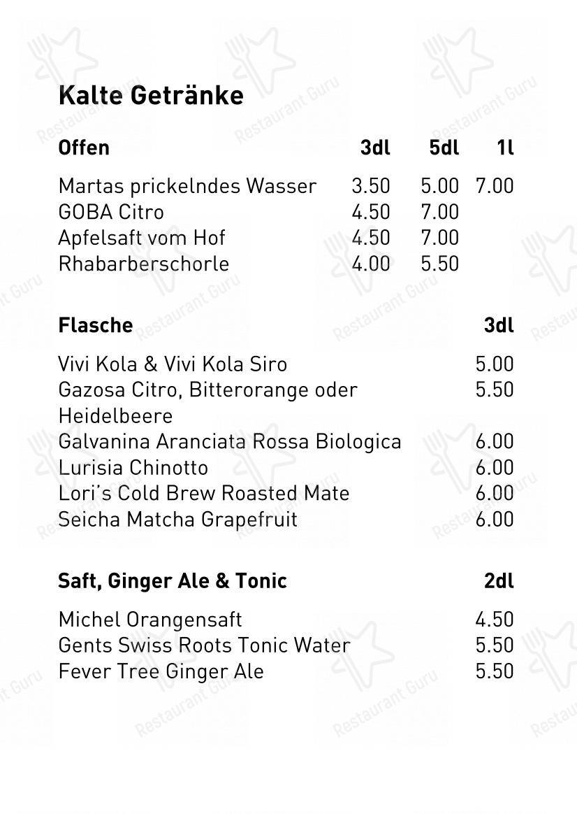 Menu per MARTA Cafe - Music - Bar pub & bar