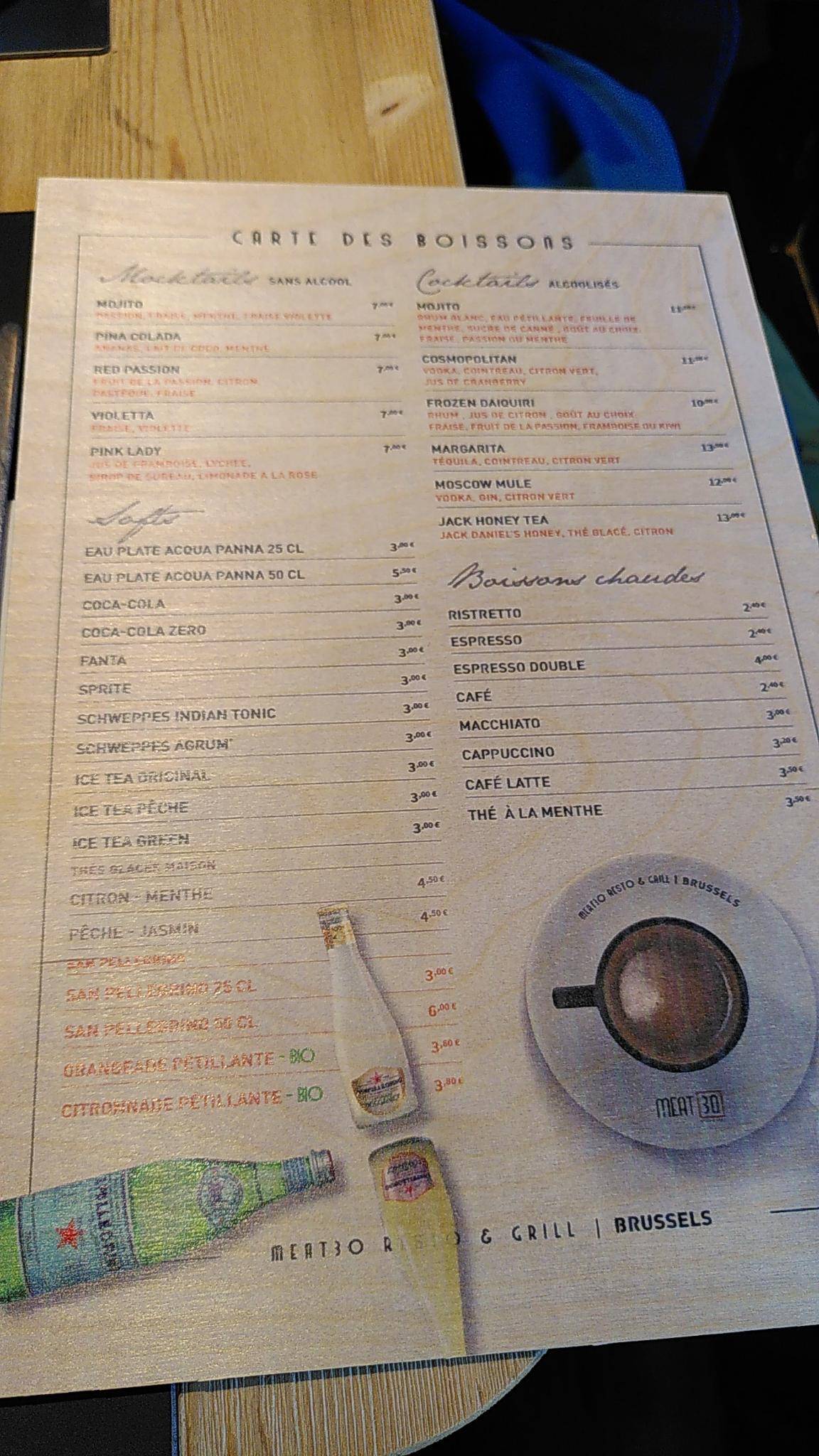 Menu de MEAT30 - STEAKHOUSE