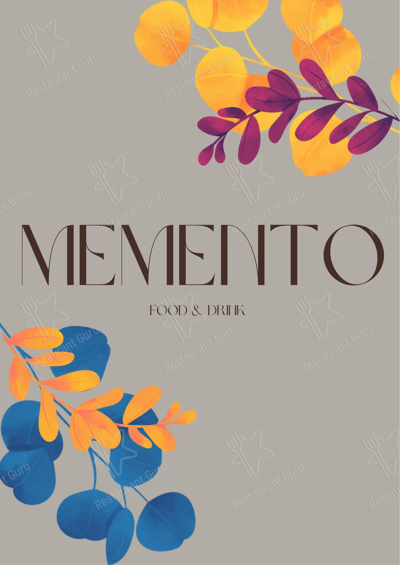 MEMENTO in Iseo - Menu