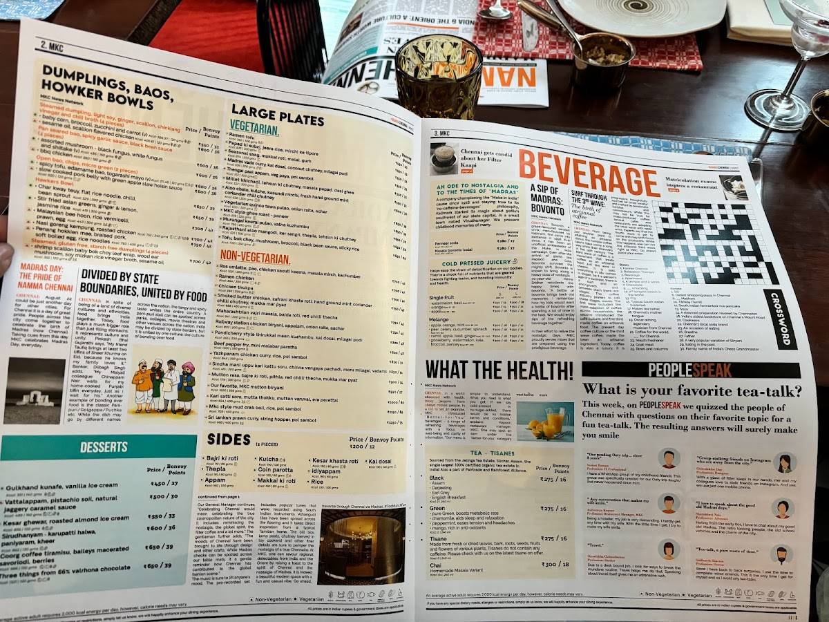 MKC - Madras Kitchen Company menu