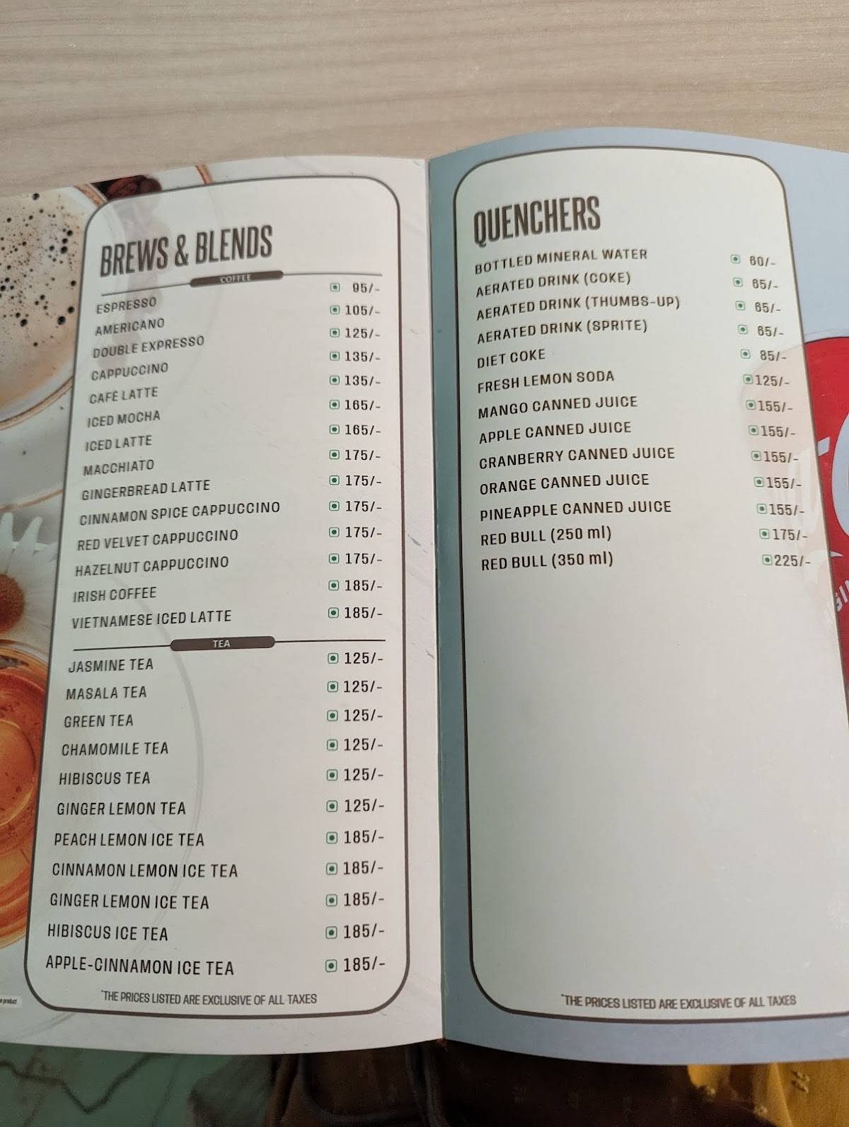 MYSTERIA Café, Diner & Games menu