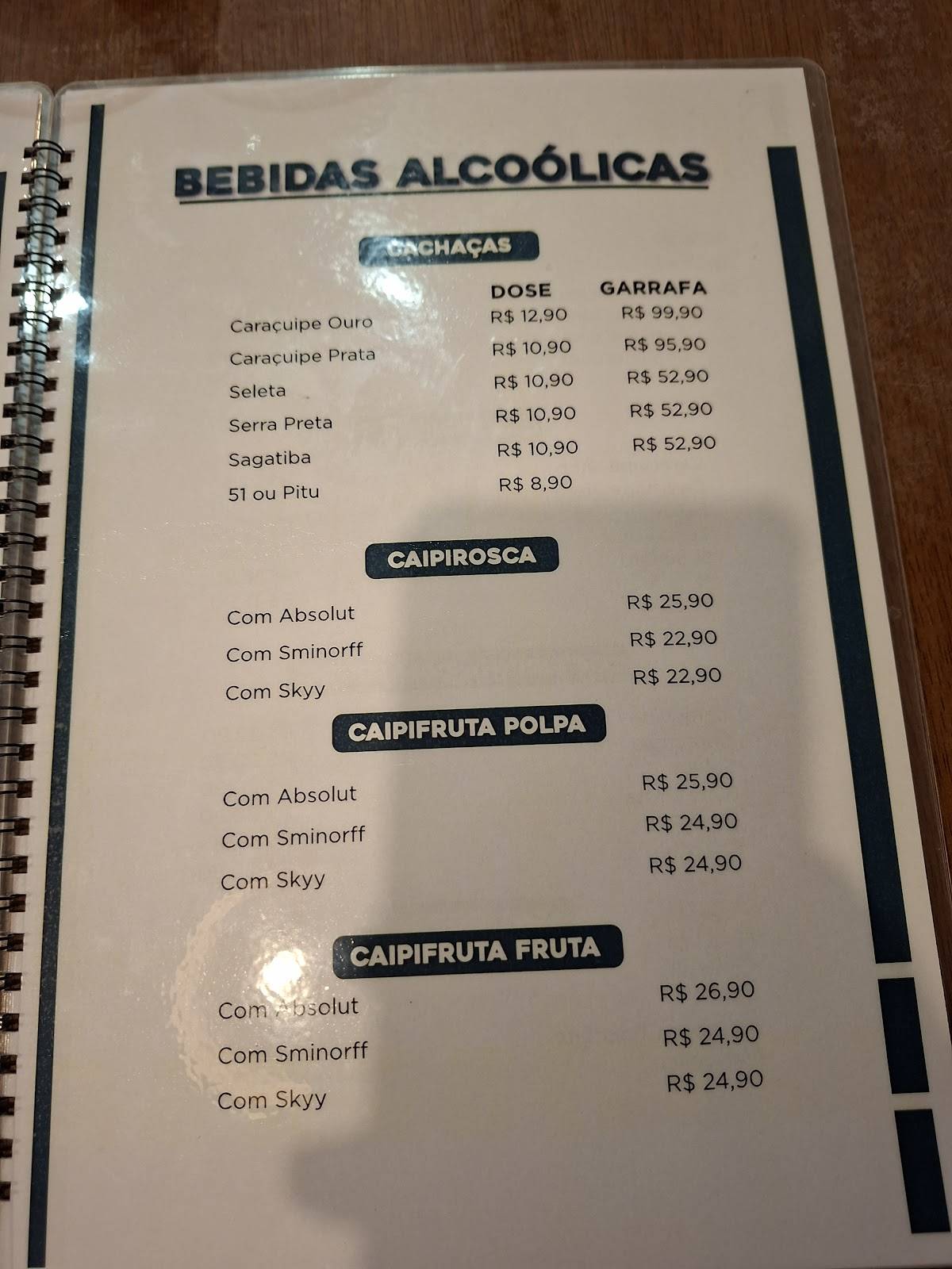 Massagueirinha Ponta Verde cardápio