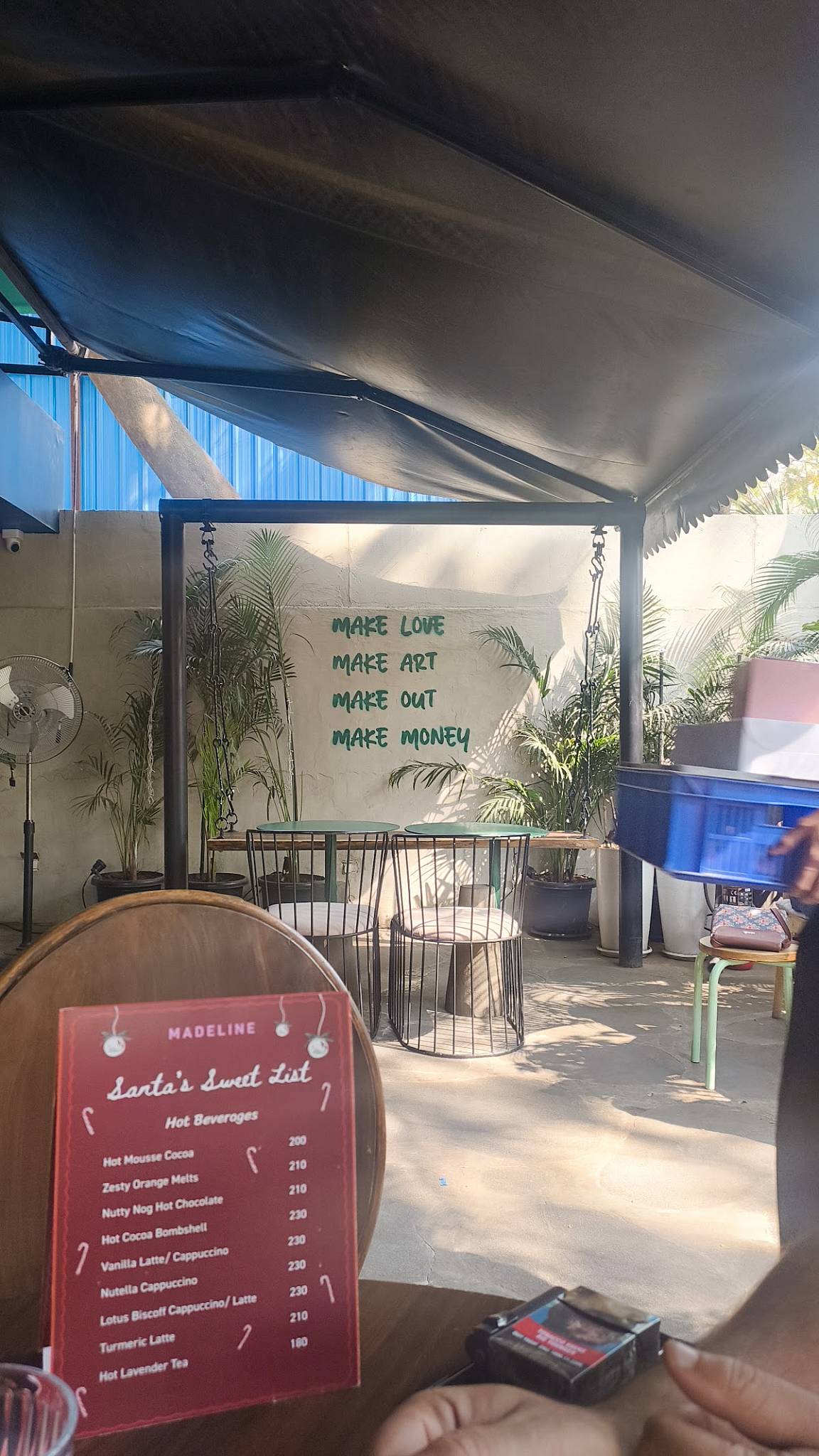 Madéline India menu