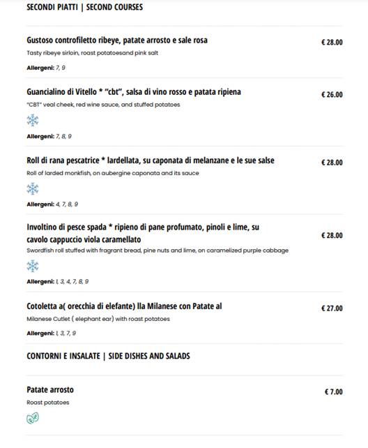 Menu di Magellano Bar & Restaurant 