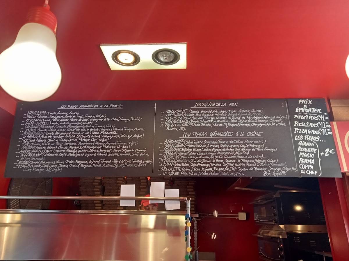 Menu de Magic Pizza