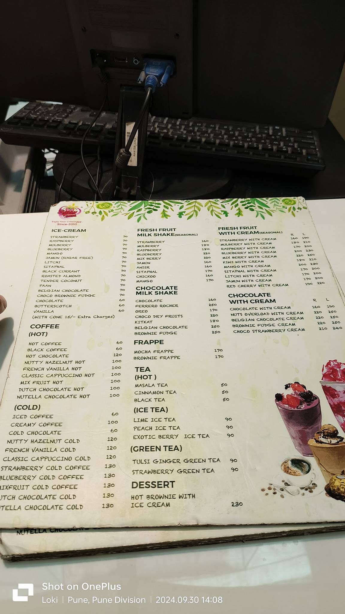 Mahabaleshwar Berry Bash menu