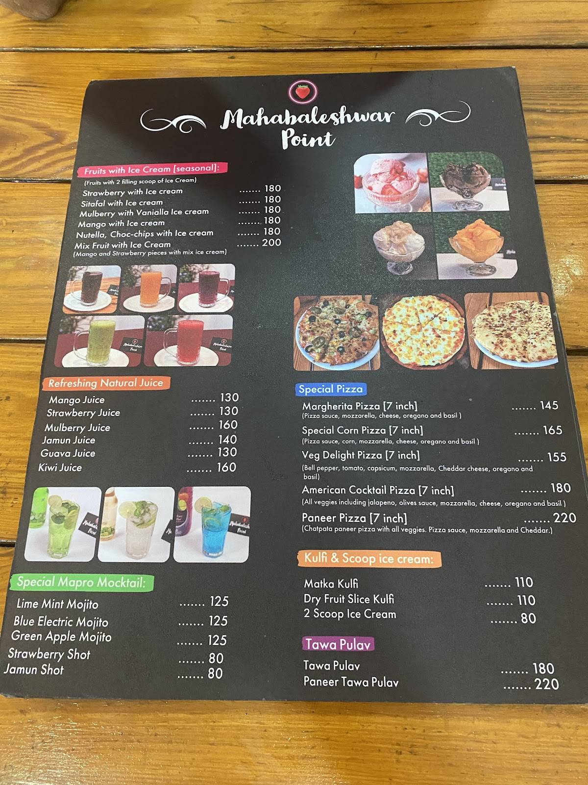 Strawberry with Cream Shop menu