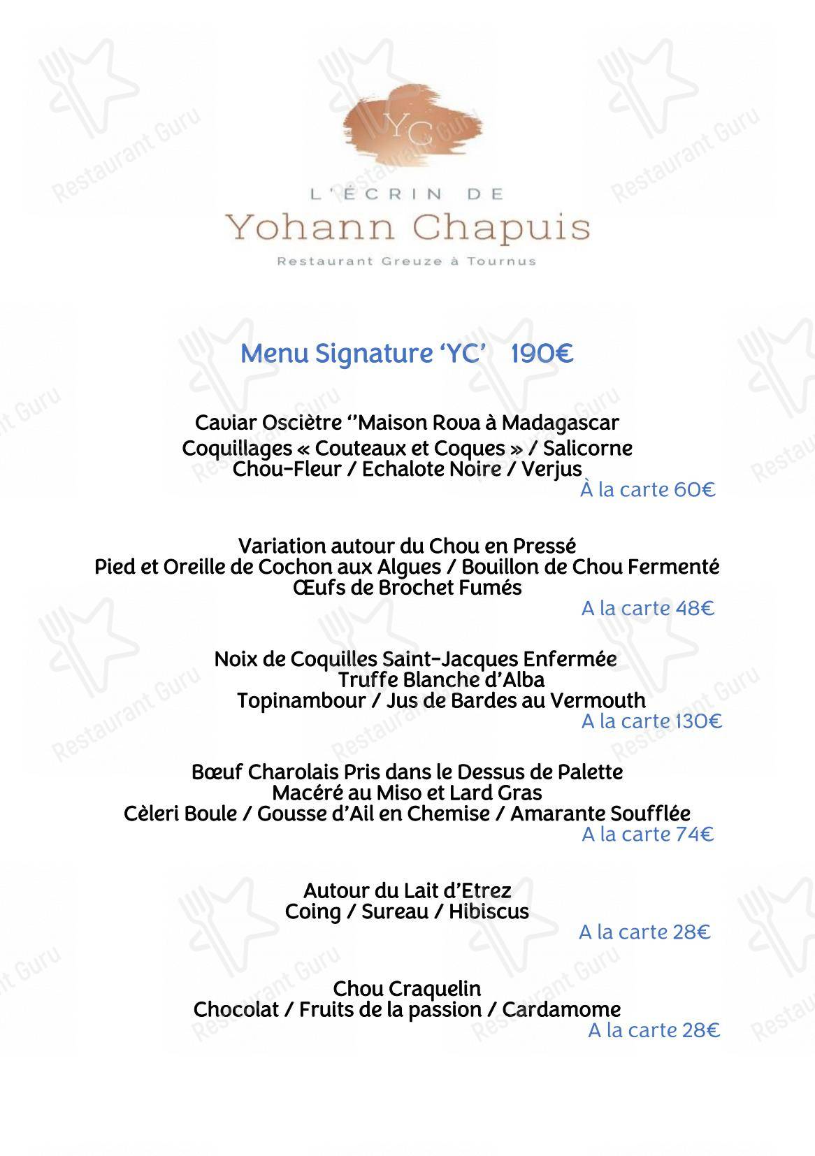 Maison Greuze Le Bouchon Bourguignon dans Tournus - Lunch Menu
