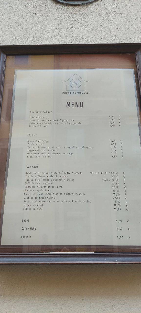 Menu di Infame 