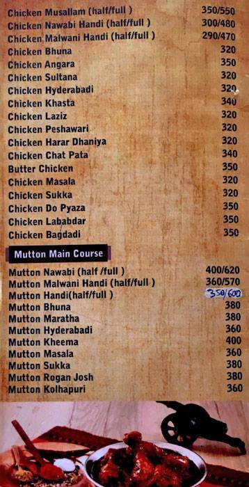 Manali Resto Bar menu