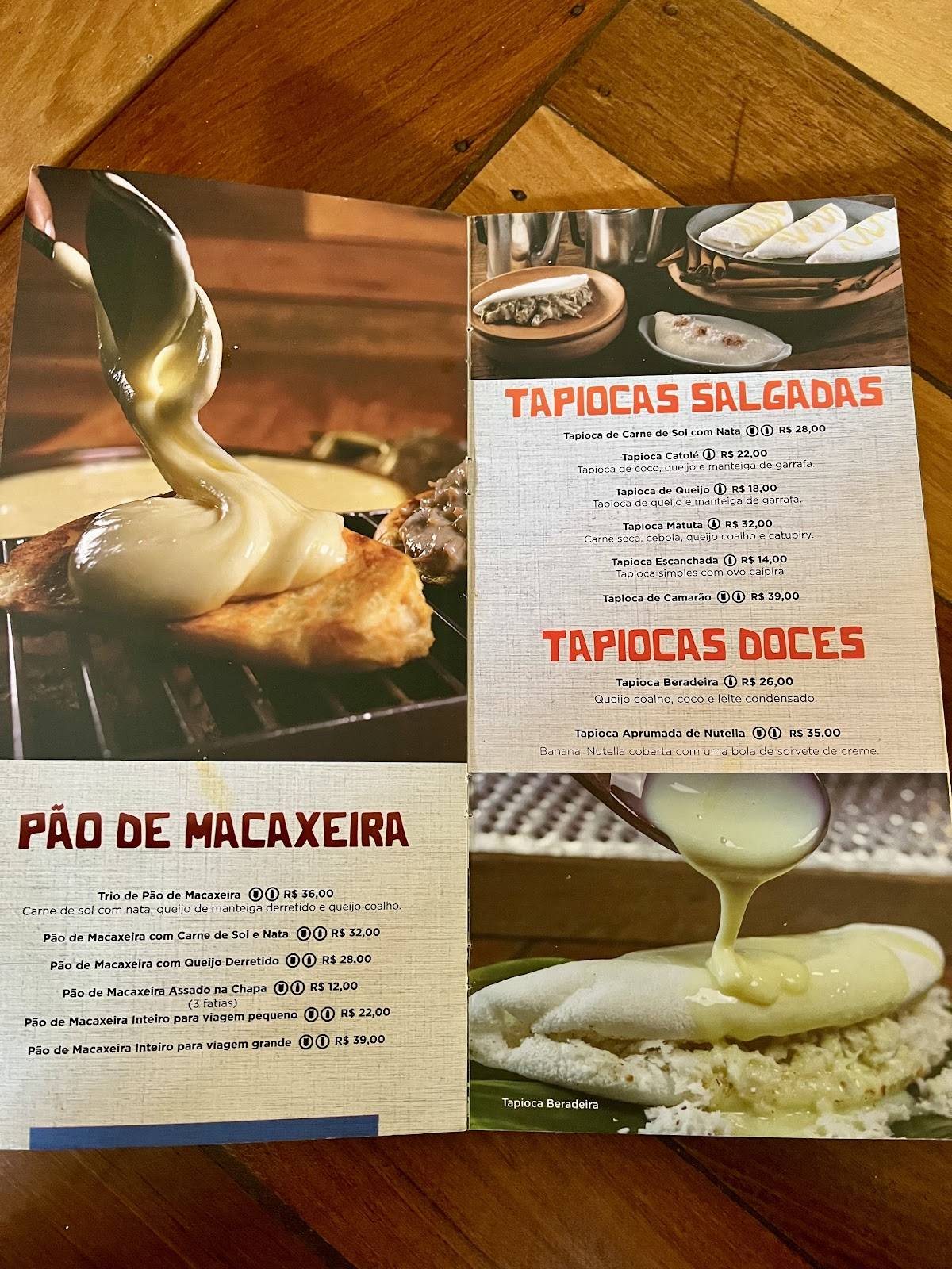 Mangai Lago DF cardápio