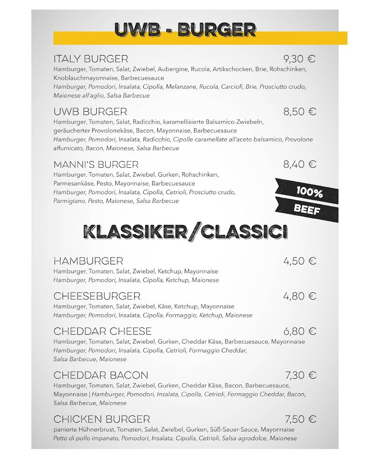Menu di Mannis 