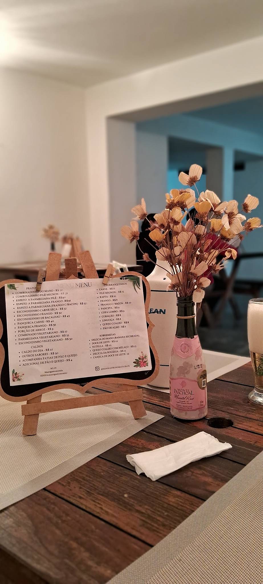 Mano Gastronomia cardápio