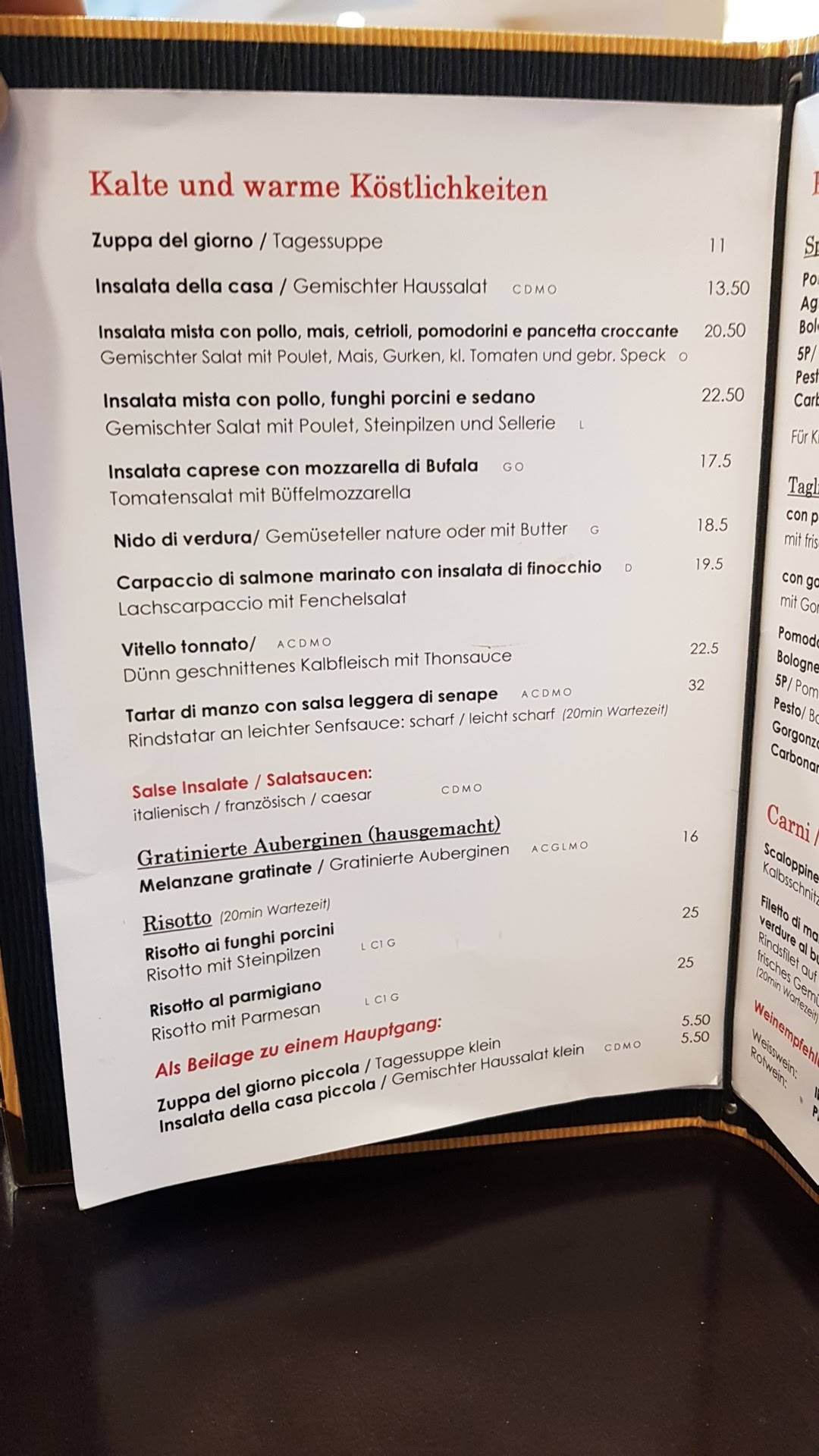 Menu di Manta Bar 