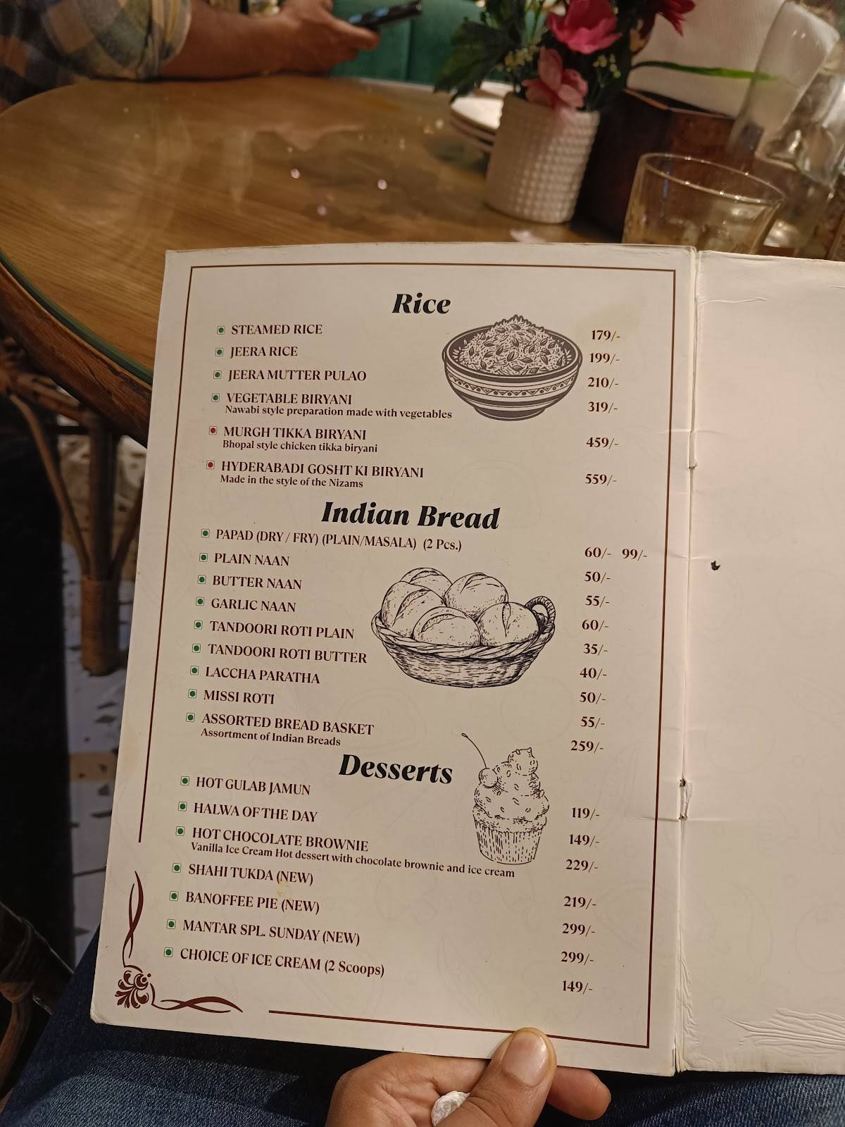 Mantar Restaurant - Bhopal menu