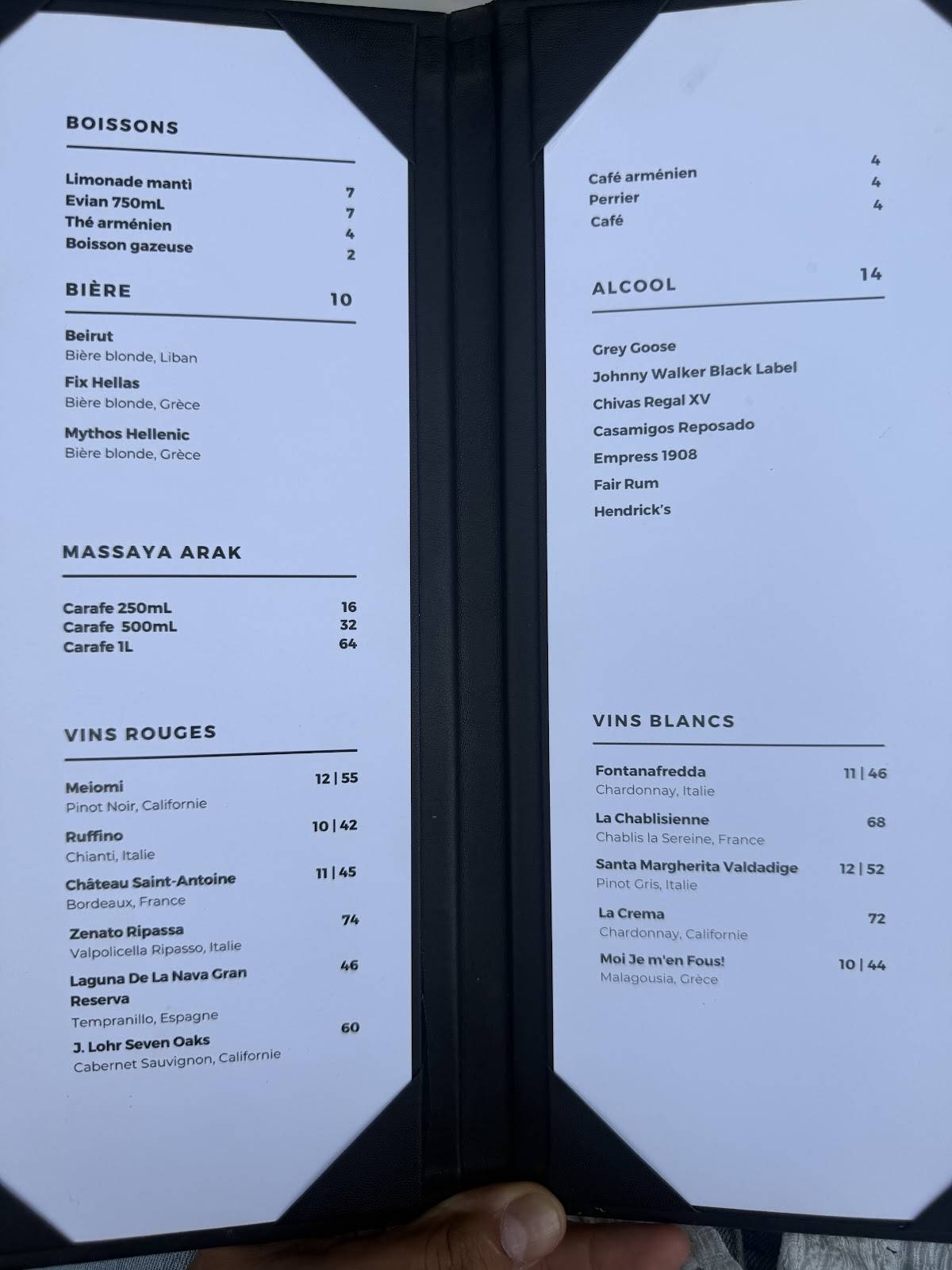 Menu de Manti