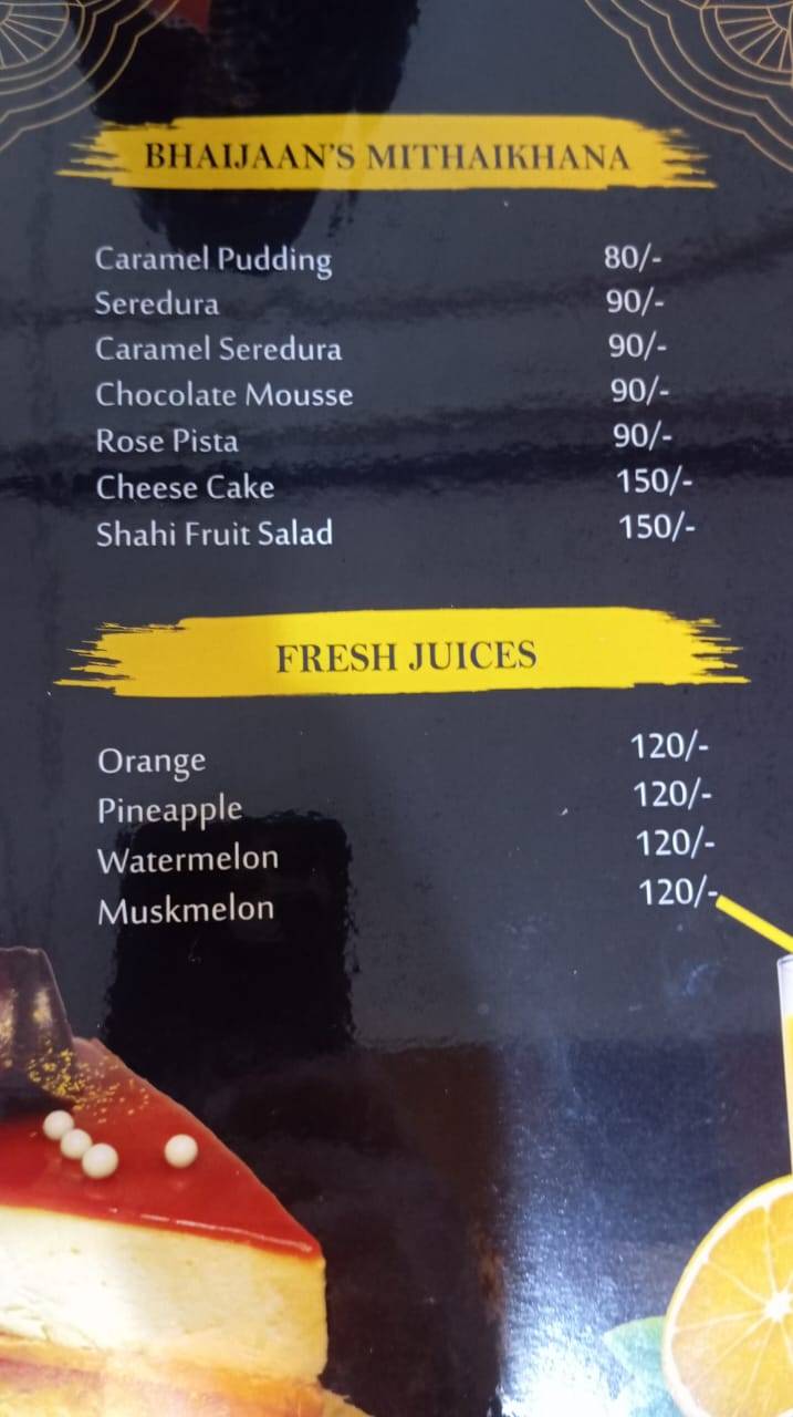 Shetty's Kitchen family restaurant menu