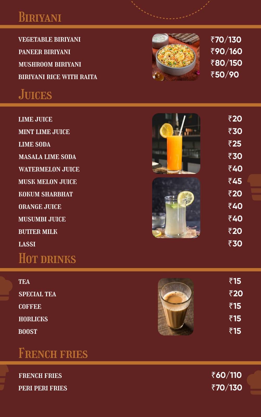 Maroli Kitchen (Pure Veg) menu