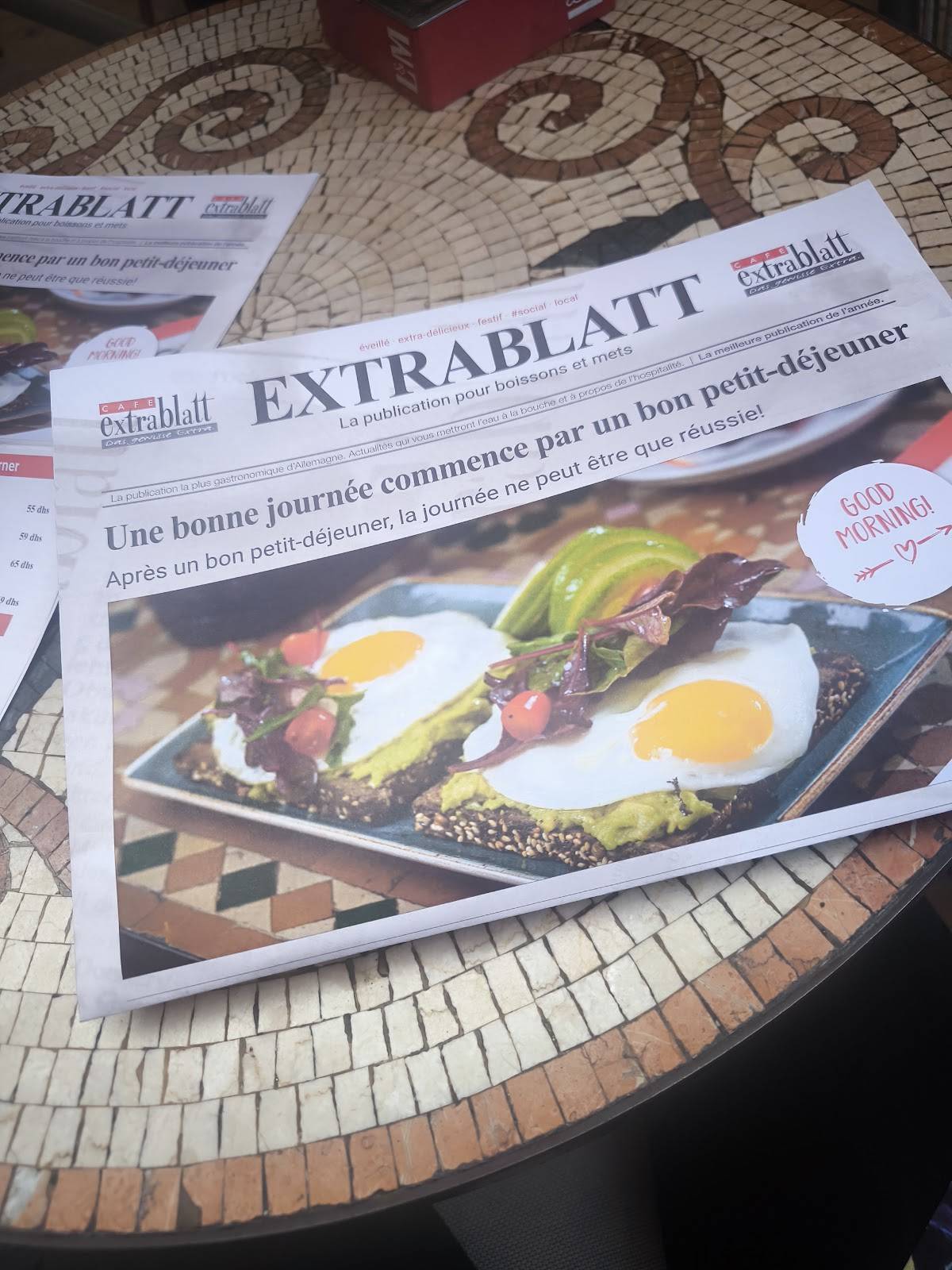 Menu de Extrablatt Marrakech