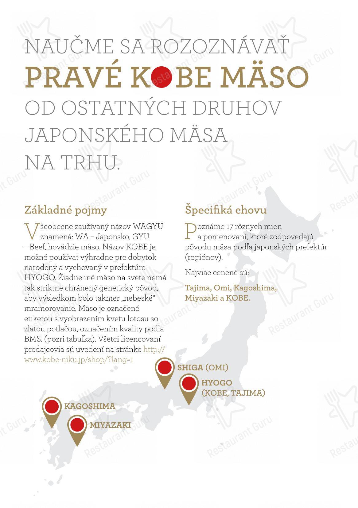 Menu pour Massimo Ristorante dans Bratislava