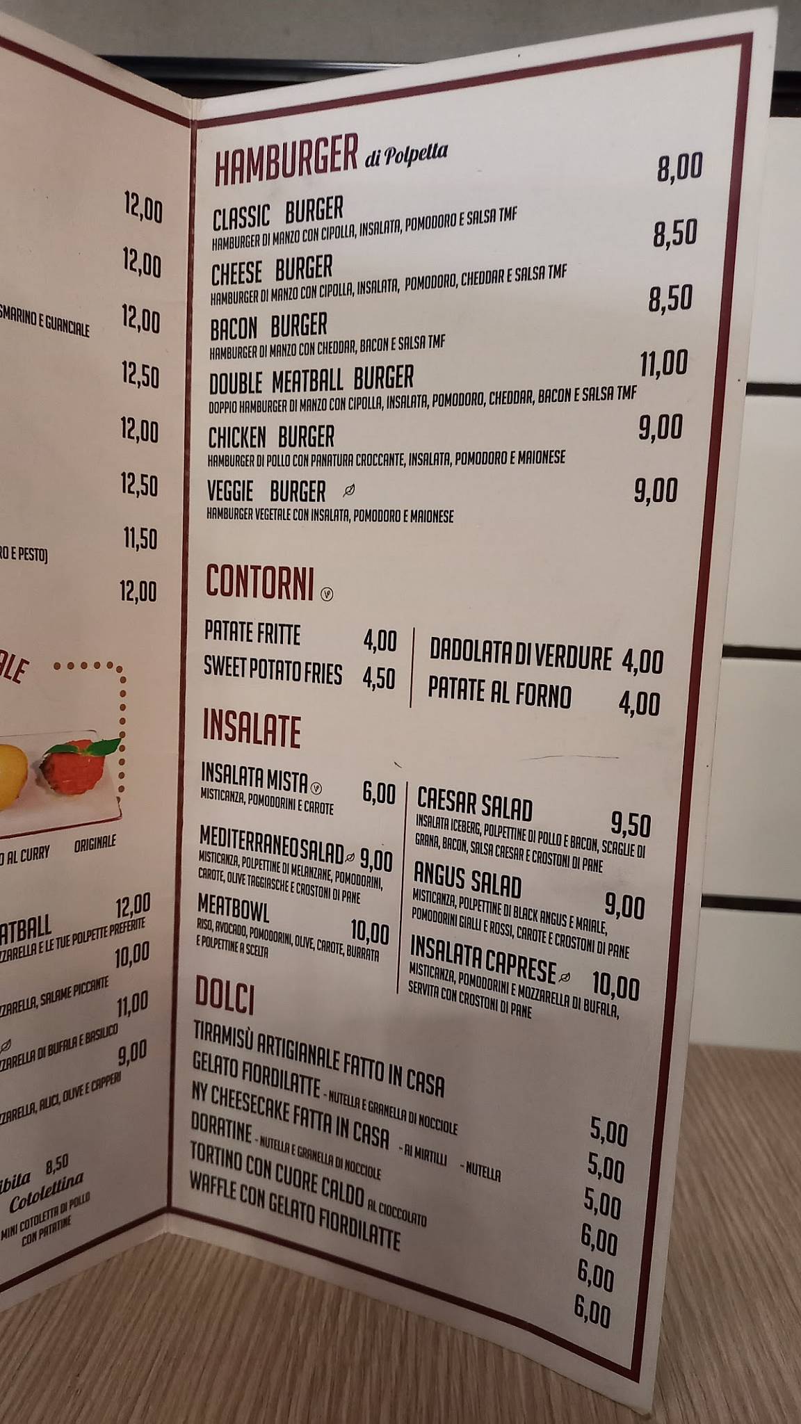 Menu di Meatball Family Centro Commerciale ROMAEST 