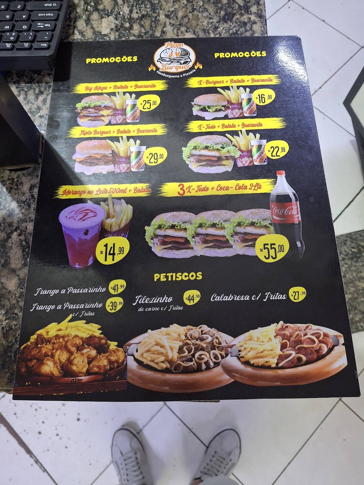 Mega Burger (Antiga Big Lau) cardápio