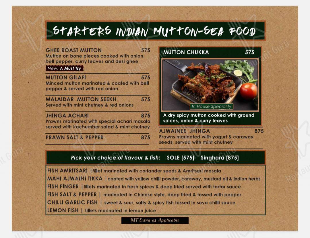 Melting Pot Restaurant by Hotel Harmony Inn menu