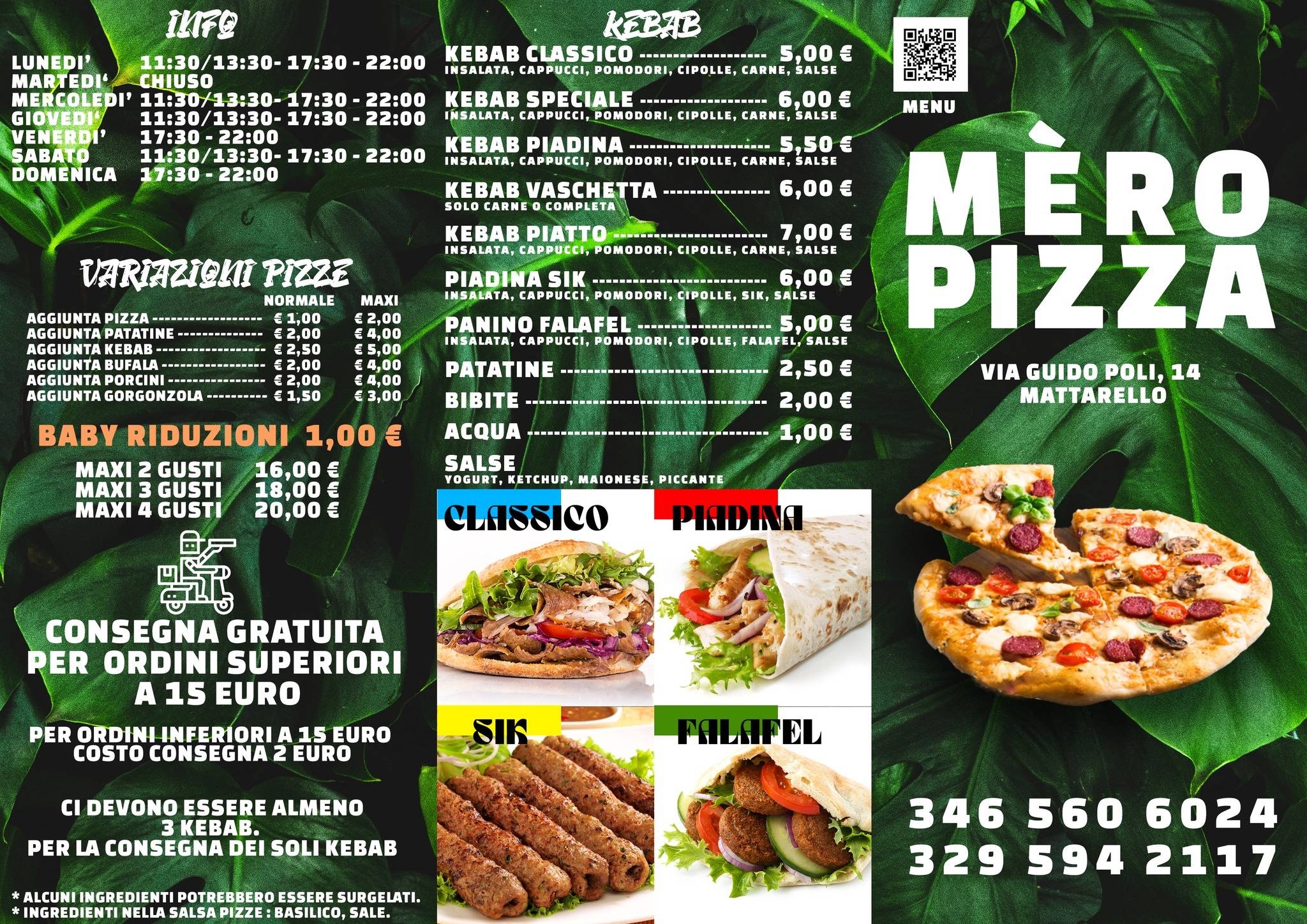Menu di Mero Pizza Kebab 
