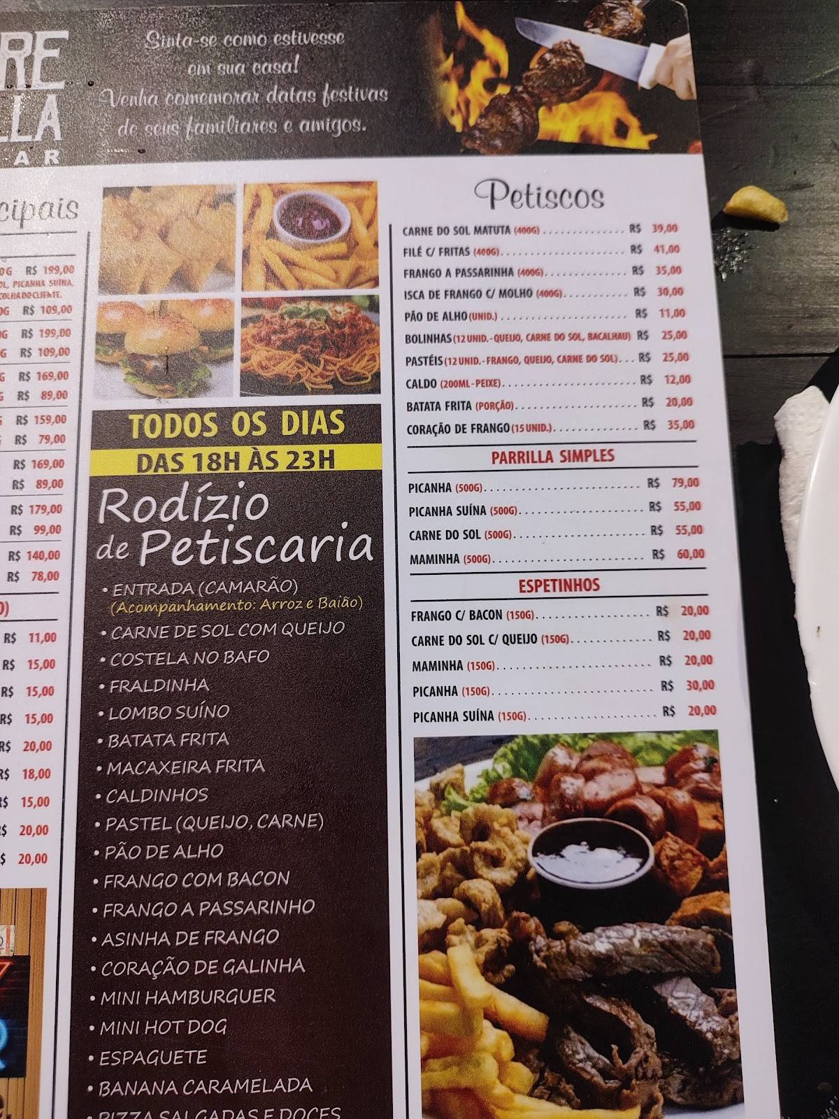 Mestre da Parrilla cardápio