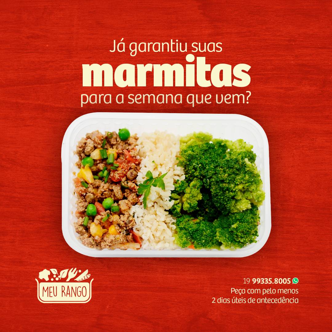 Meu Rango Congelados Saudáveis cardápio