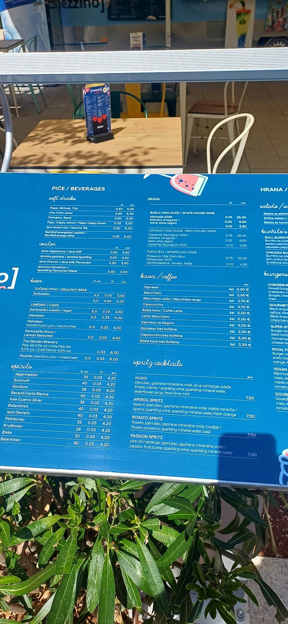 Menu di Mezzino Street Food Lanterna Camp 
