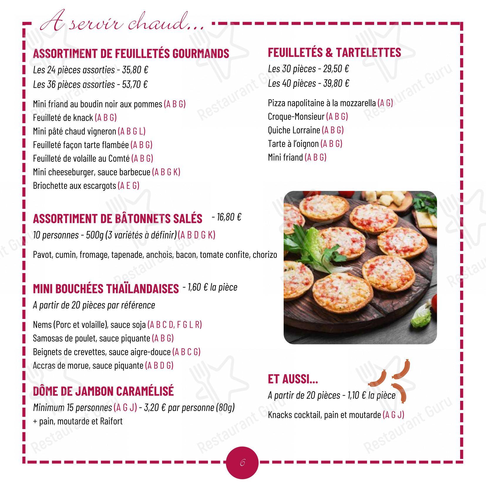 Menu bar pour Restaurant Le Bonaventure bbq