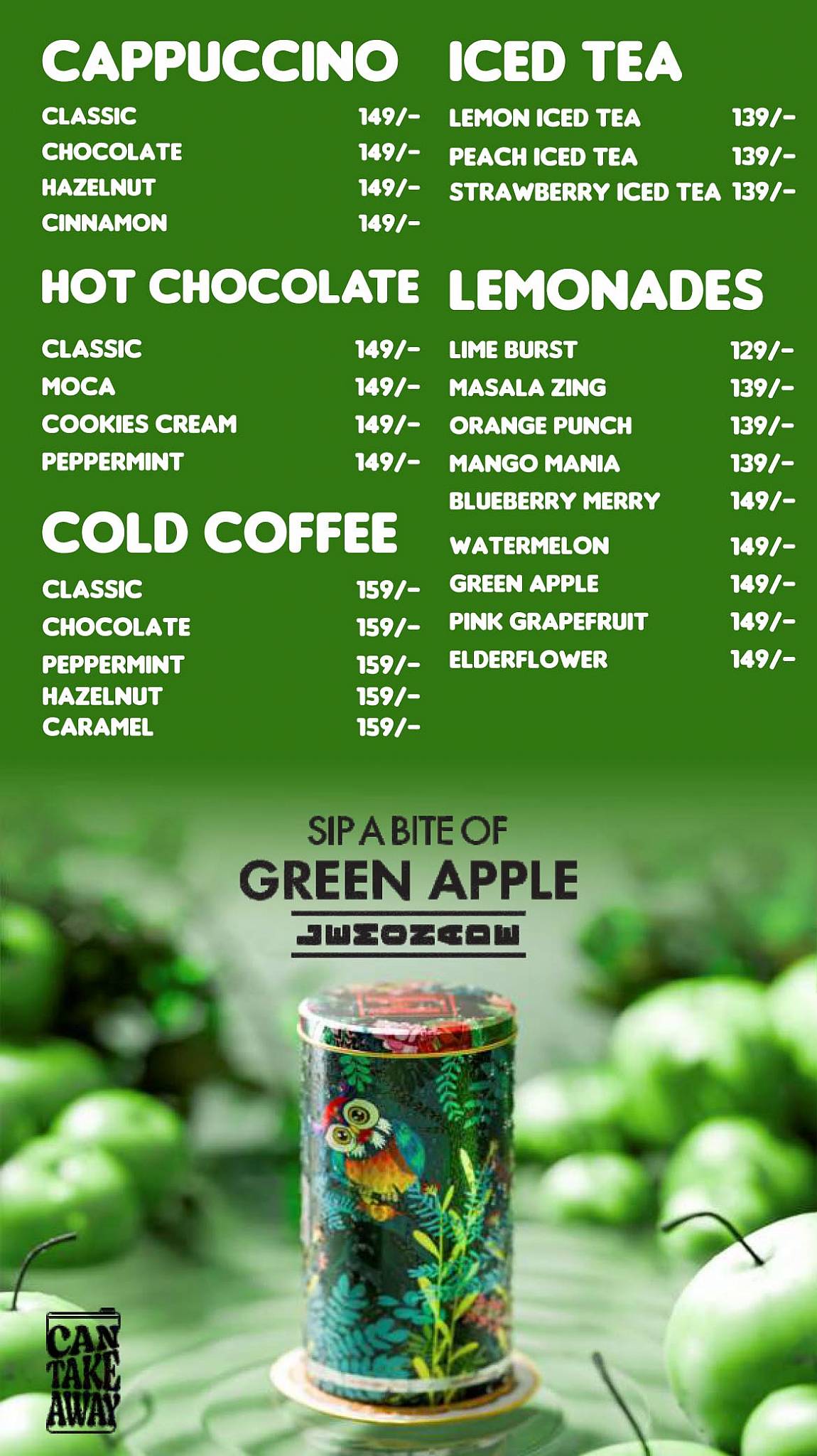 Milkshake And Co. menu