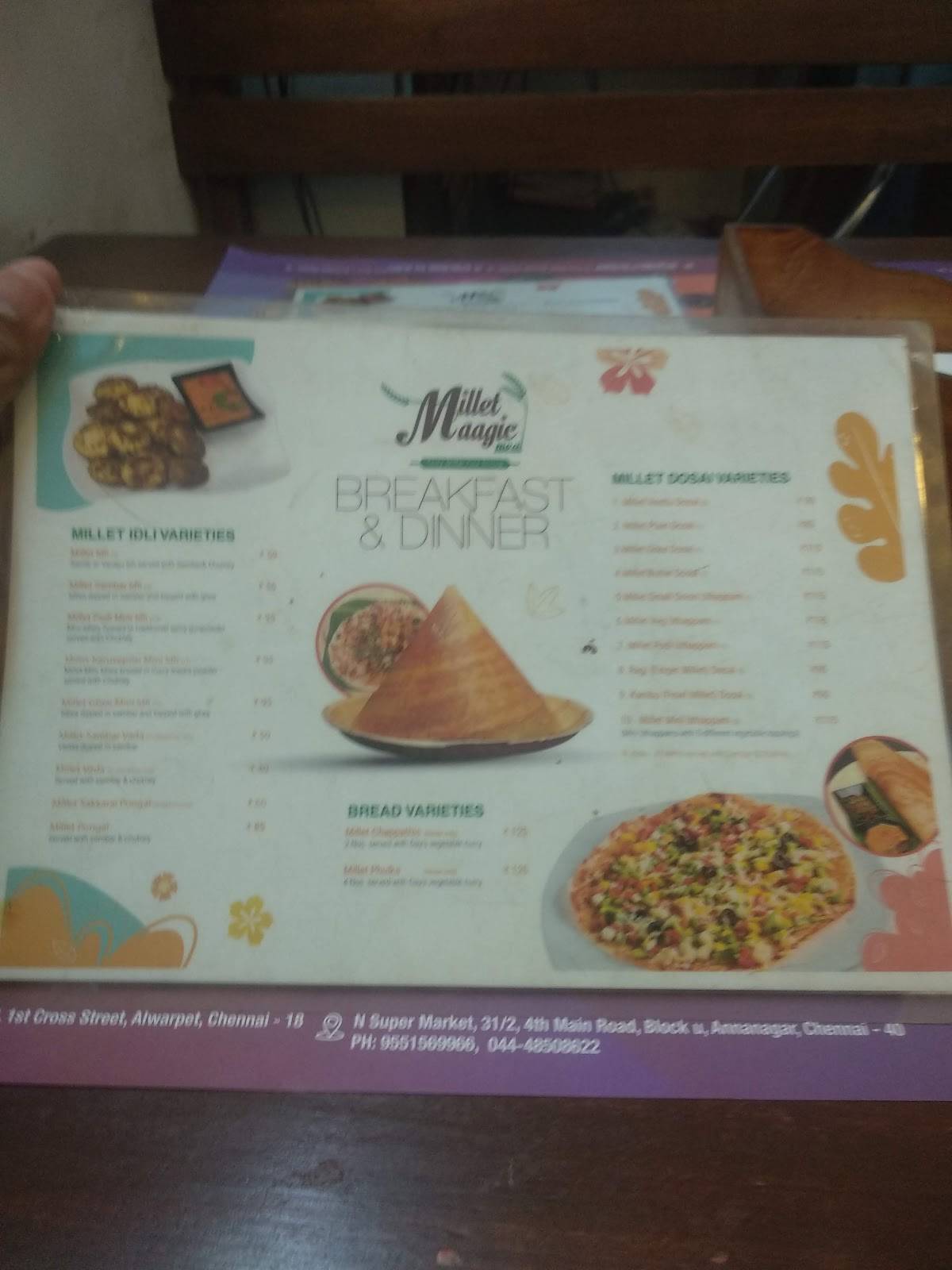 Menu at Millet Maagic Meal(Anna Nagar), Chennai, 1A