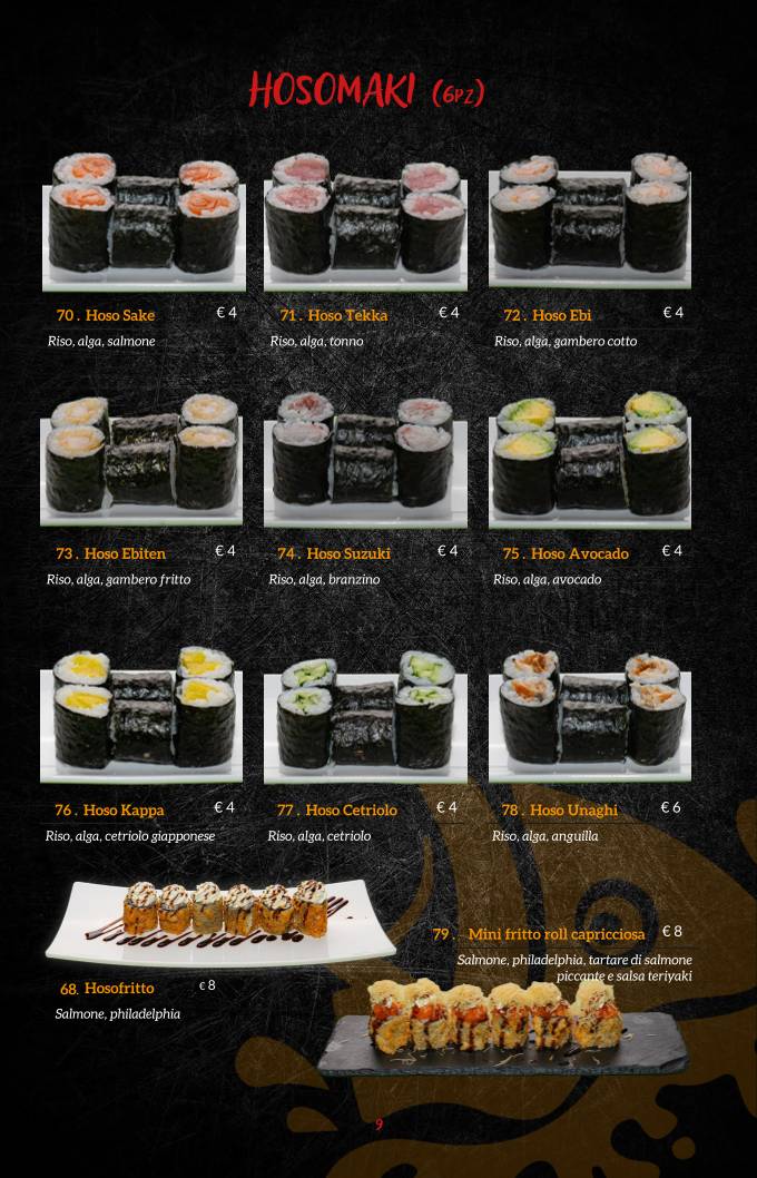 Menu di Miyako Sushi Restaurant 