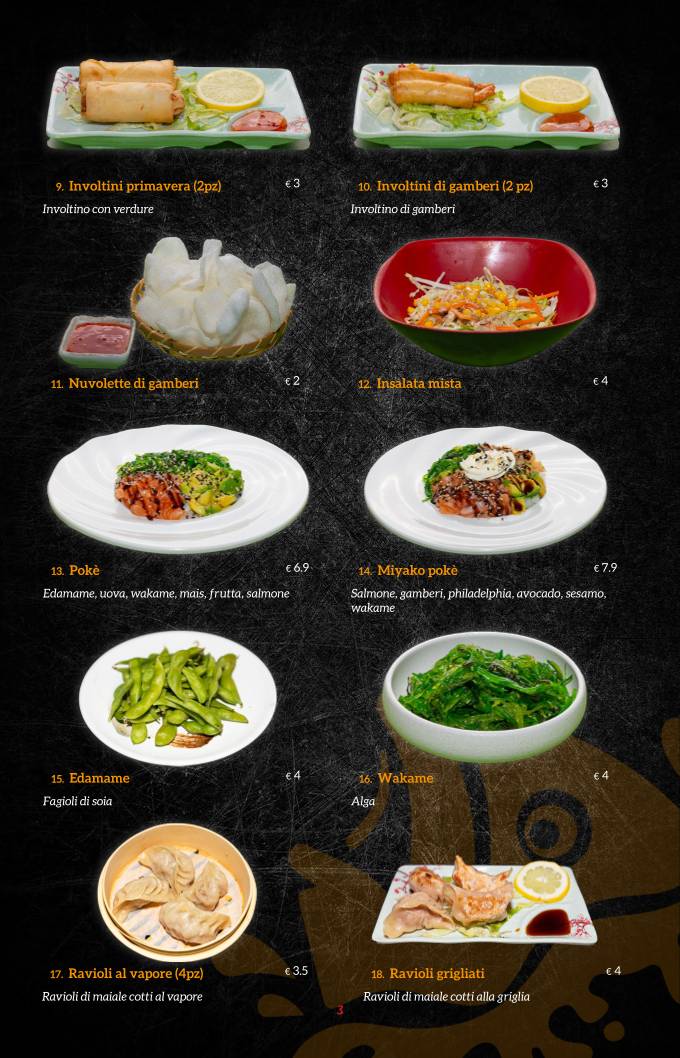 Menu di Miyako Sushi Restaurant 