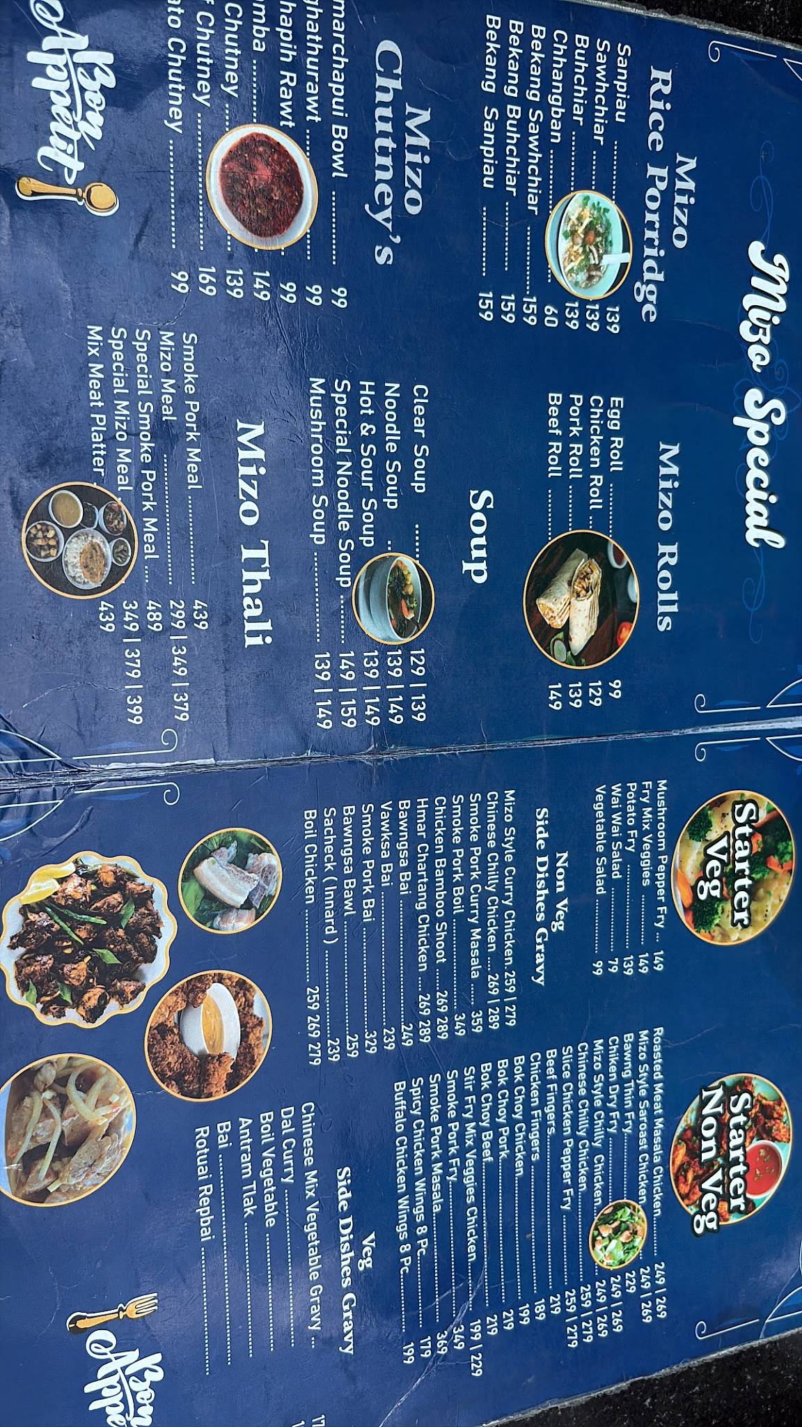 Mizo kitchen menu
