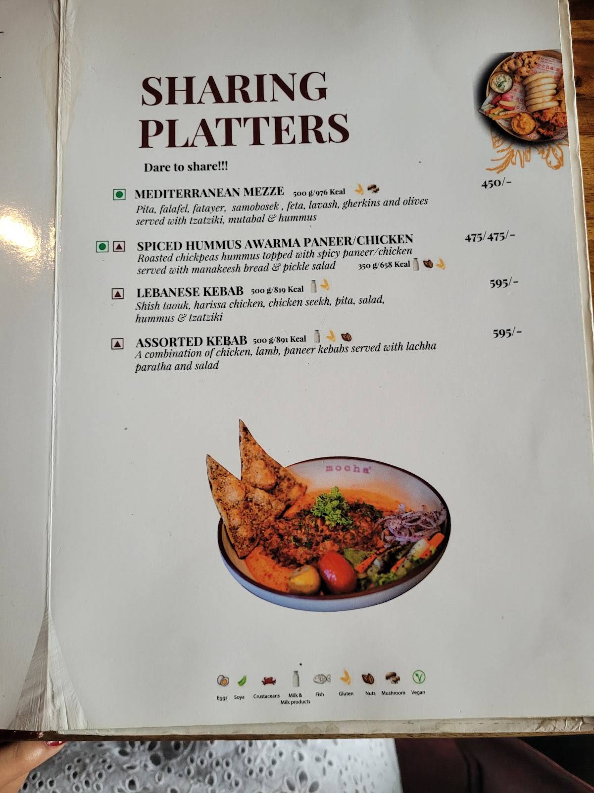 Mocha Gandhinagar menu