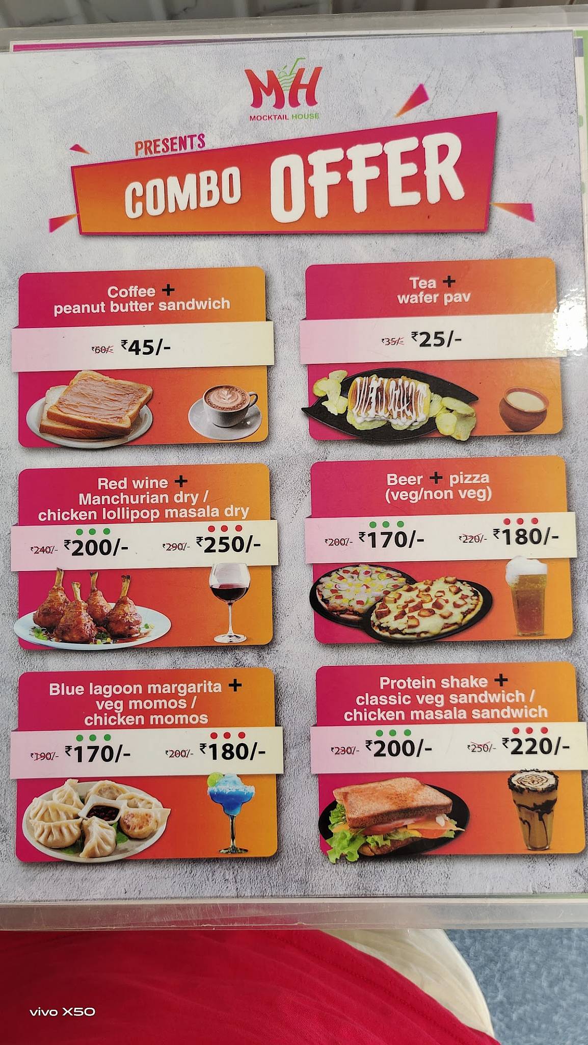 Mocktail House menu