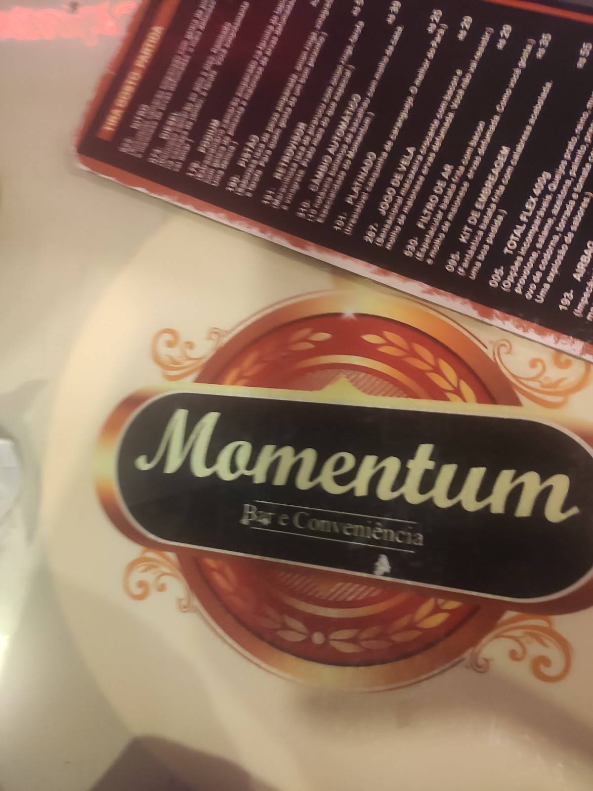Momentum Bar & Conveniência cardápio