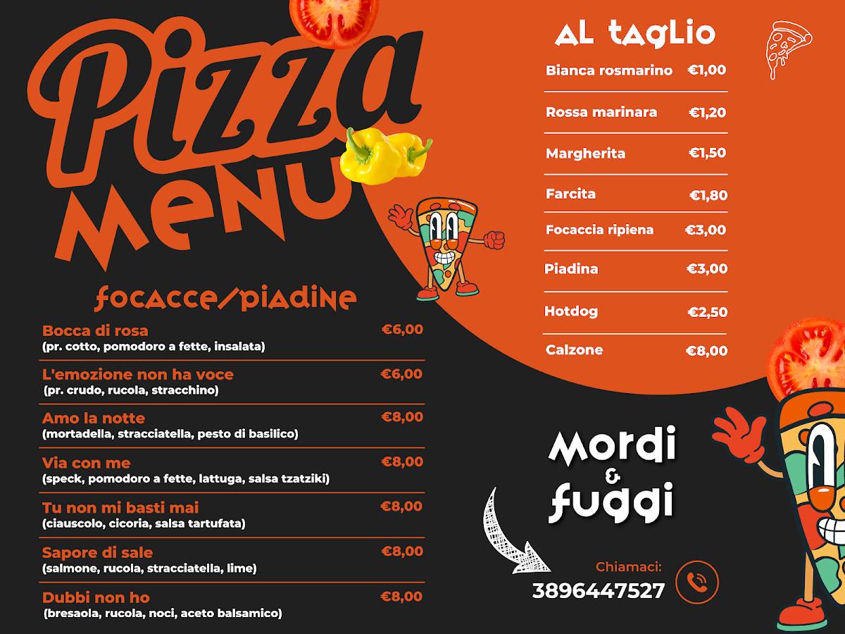 Menu di Mordi & Fuggi 