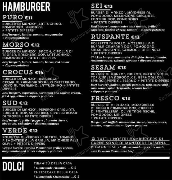 Menu di Morso Burger 