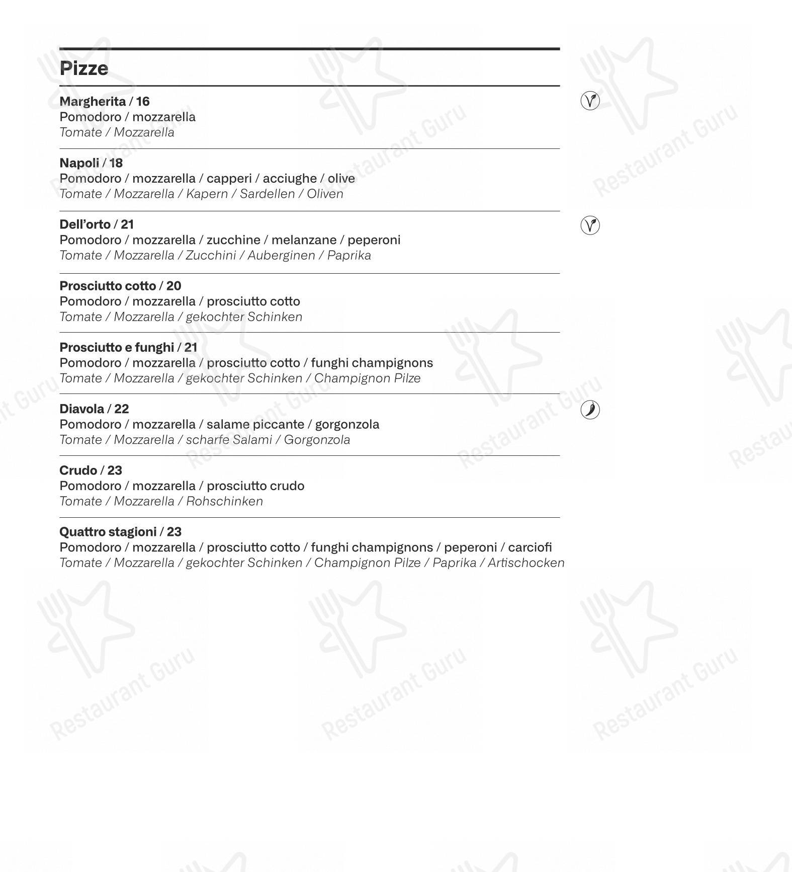 Movie Restaurant & Lounge in Locarno - Menu bar